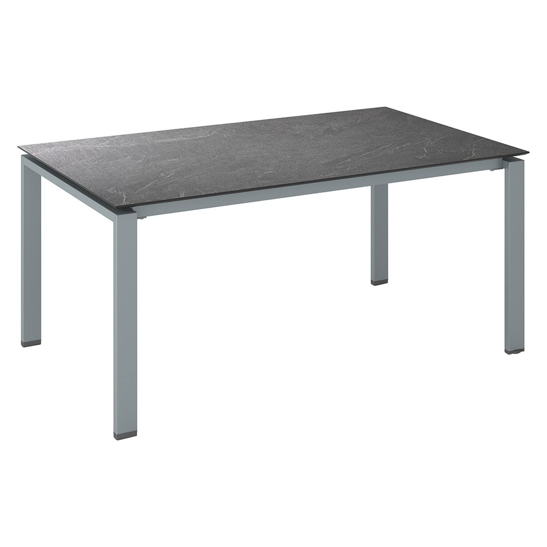 Hagebord Float aluminium HPL 160x95 cm antrasitt Kettler forfra