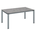 Hagebord Float aluminium HPL 160x95 cm kalksandstein forfra