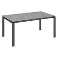 Hagebord Float aluminium HPL 160x95 cm kalksandstein forfra
