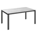 Hagebord Float aluminium HPL 180x95 cm antrasitt grå forfra