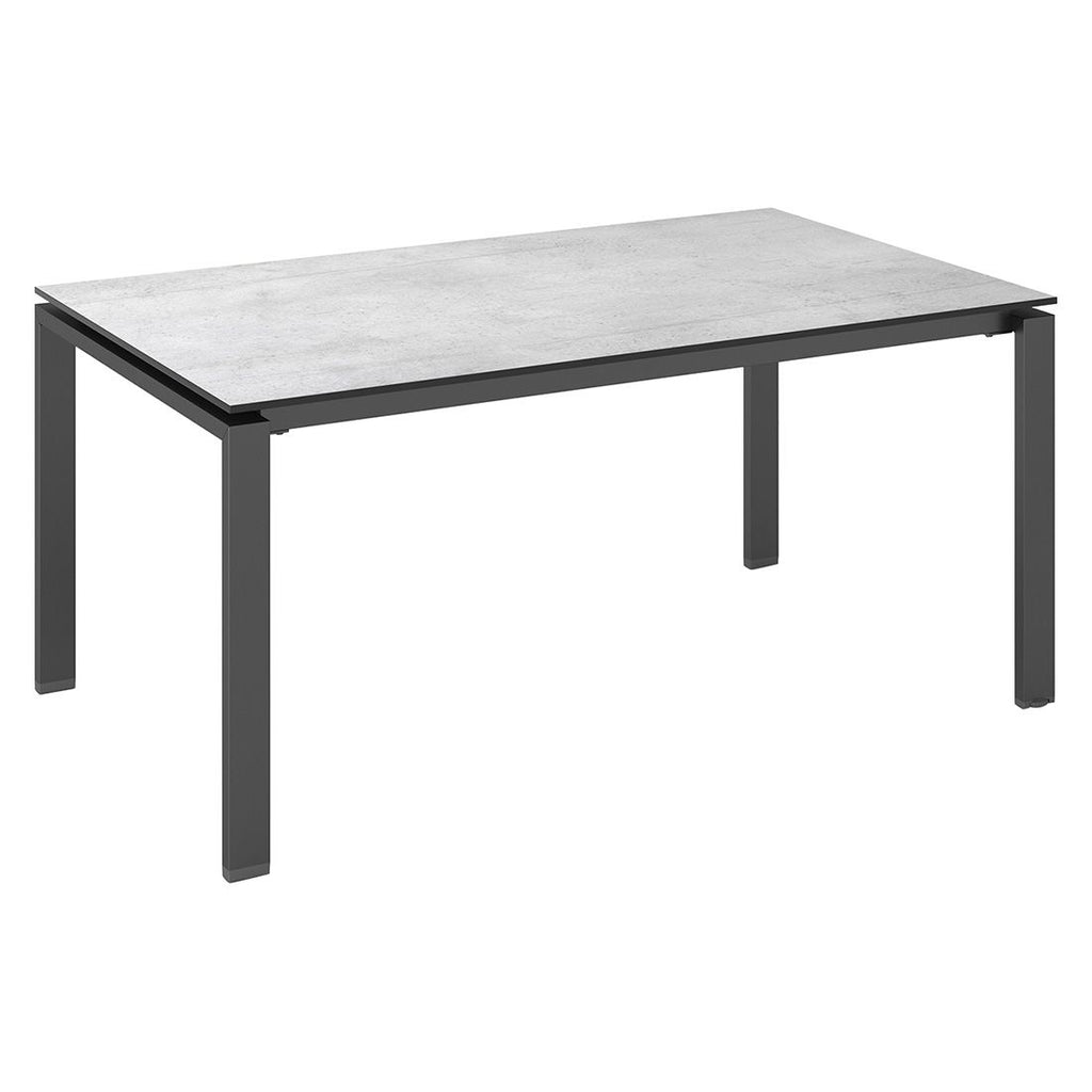Hagebord Float aluminium HPL 220x95 cm antrasitt forfra
