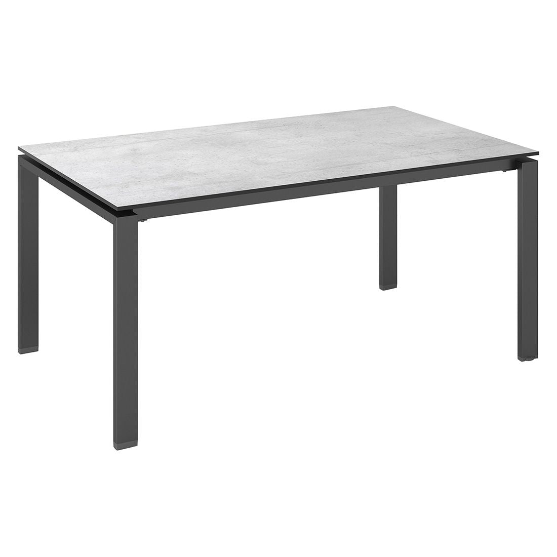 Hagebord Float aluminium HPL 220x95 cm antrasitt forfra