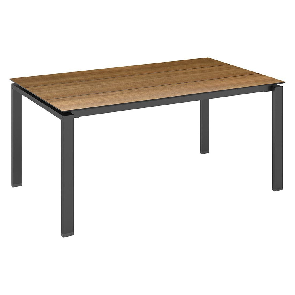 Hagebord Float aluminium HPL 220x95 cm antrasitt forfra
