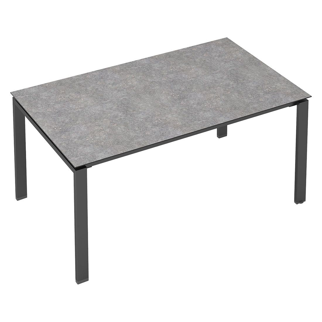 Hagebord Float aluminium HPL 220x95 cm kalksandstein detalj av bordplate