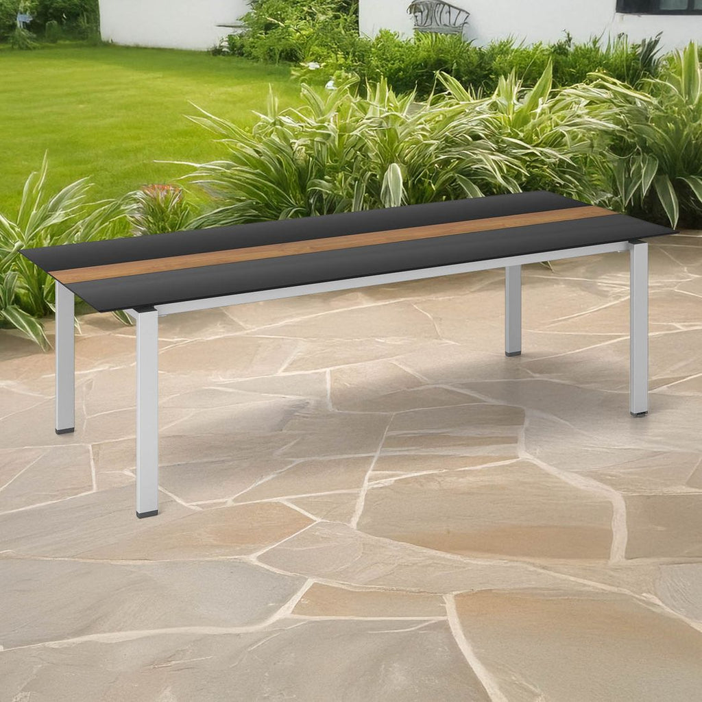 Hagebord Float aluminium/HPL 250x97 cm - Kettler bakside