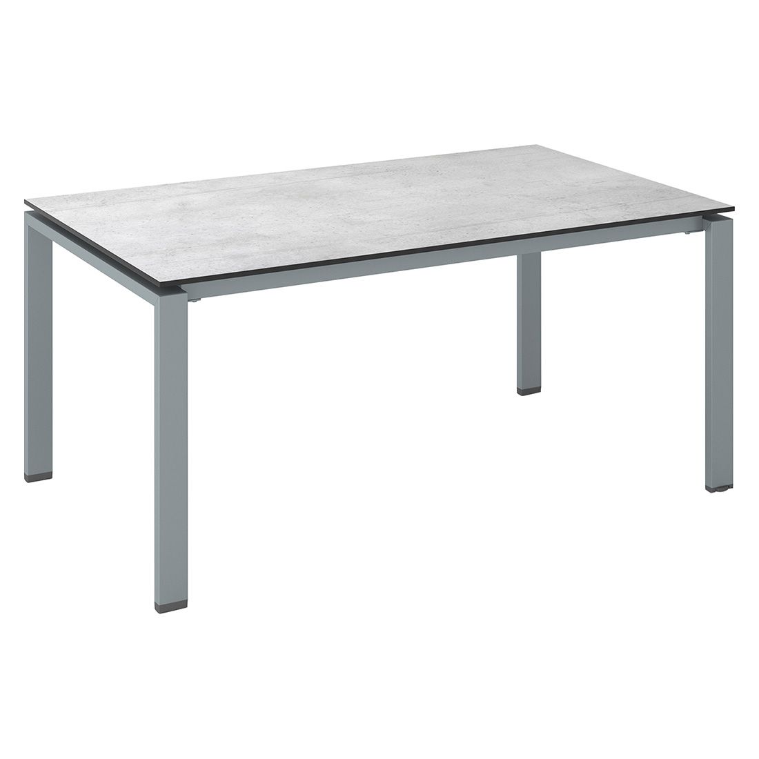 Hagebord Float aluminium HPL grå 160x95 cm forfra