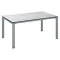 Hagebord Float aluminium HPL grå 180x95 cm forfra