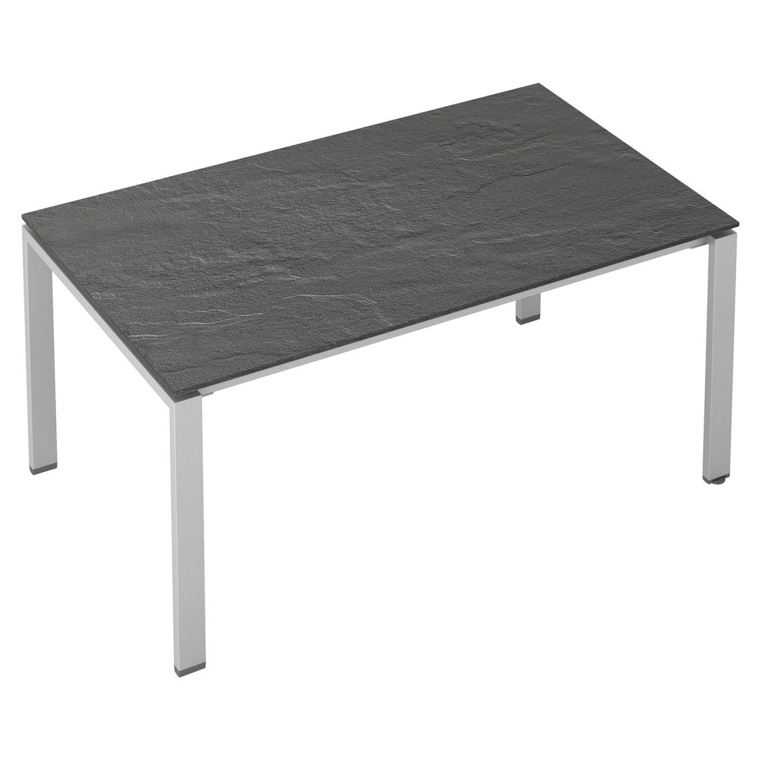 Montert Hagebord Float aluminium Kettalux 160x95 cm på terrasse