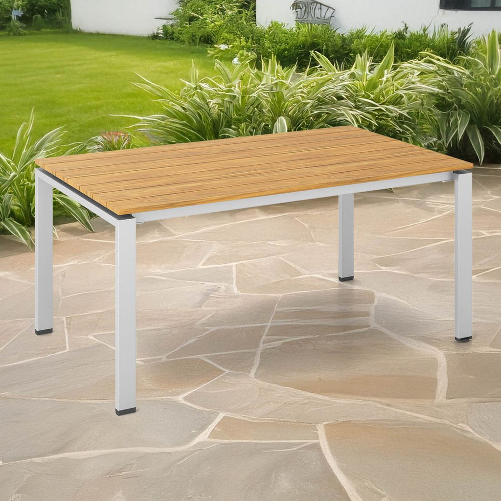 Hagebord Float aluminium/teak 140x70 cm - Kettler bakside