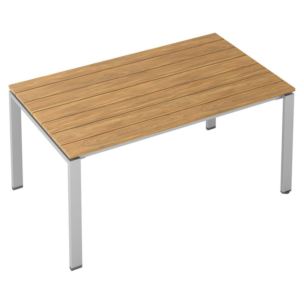 Nærbilde av aluminiumsramme på Hagebord Float aluminium/teak 140x70 cm - Kettler