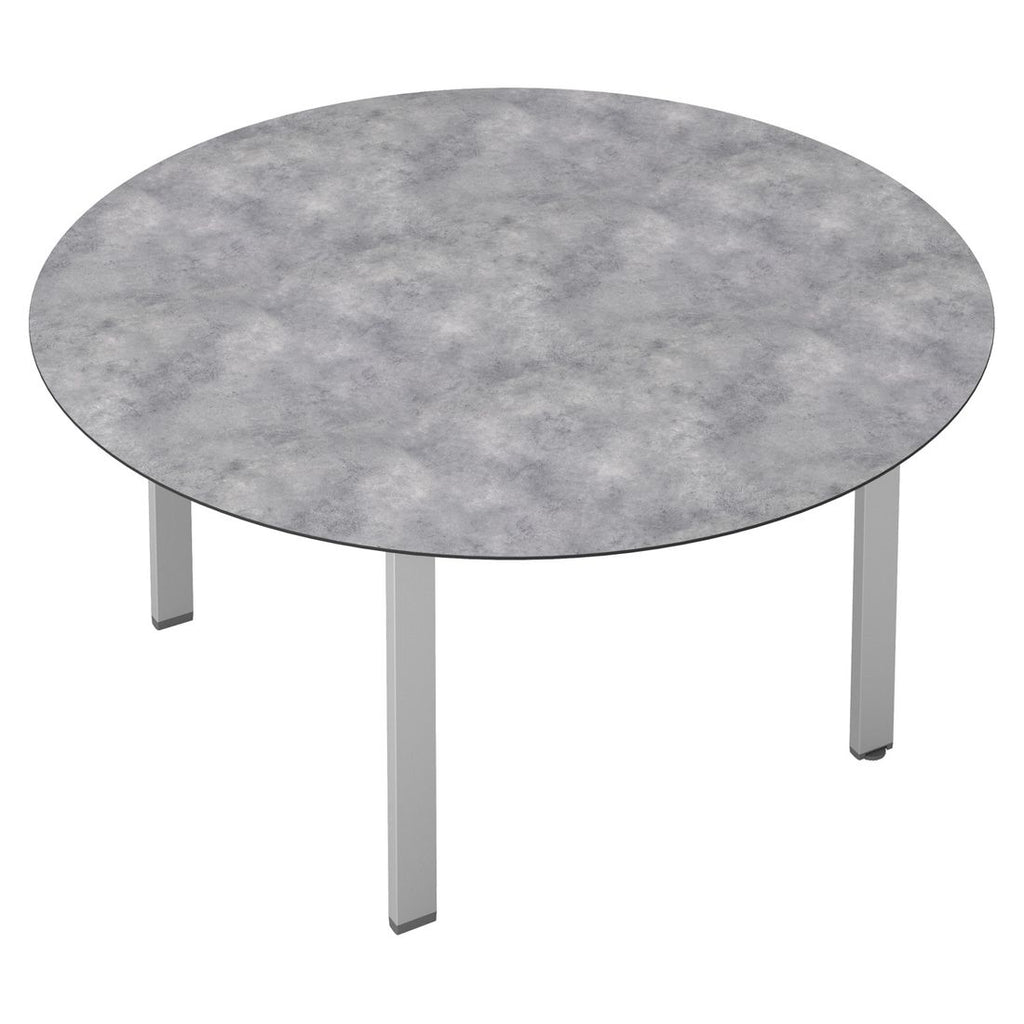 Nærbilde av aluminiumsramme på Hagebord Float rundt aluminium HPL Ø160 cm Kettler