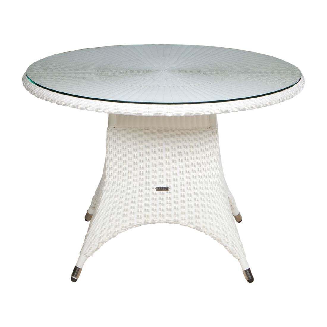 Hagebord Hastings polyrotting glass Ø110 cm Zebra bakside