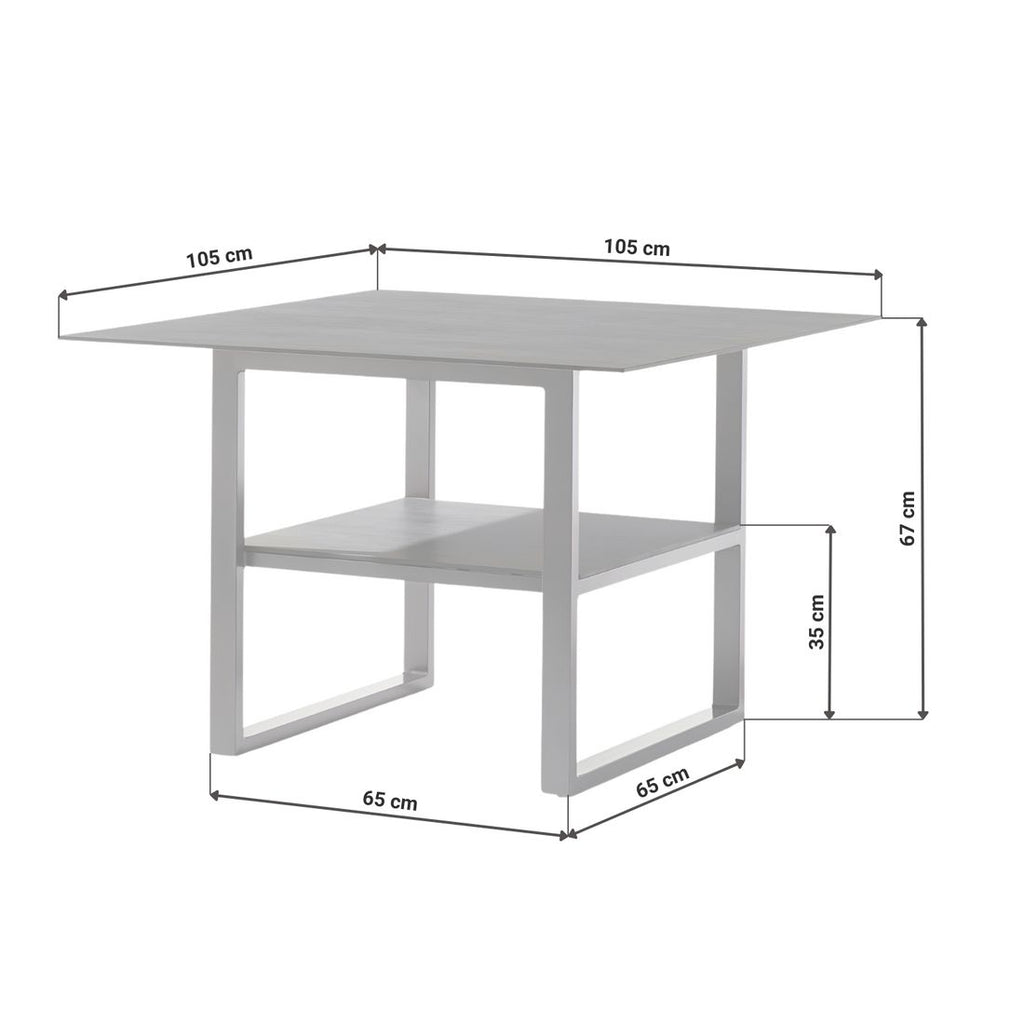 Detalj av Hagebord Havanna aluminium HPL 105x105 cm Sieger