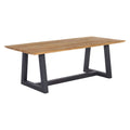 Hagebord Holland 220x100 cm aluminium og resirkulert teak forfra