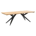 Hagebord Holland 280x95 cm rustfritt stål/teak forfra