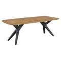 Hagebord Hudson 220x100 cm aluminium resirkulert teak forfra