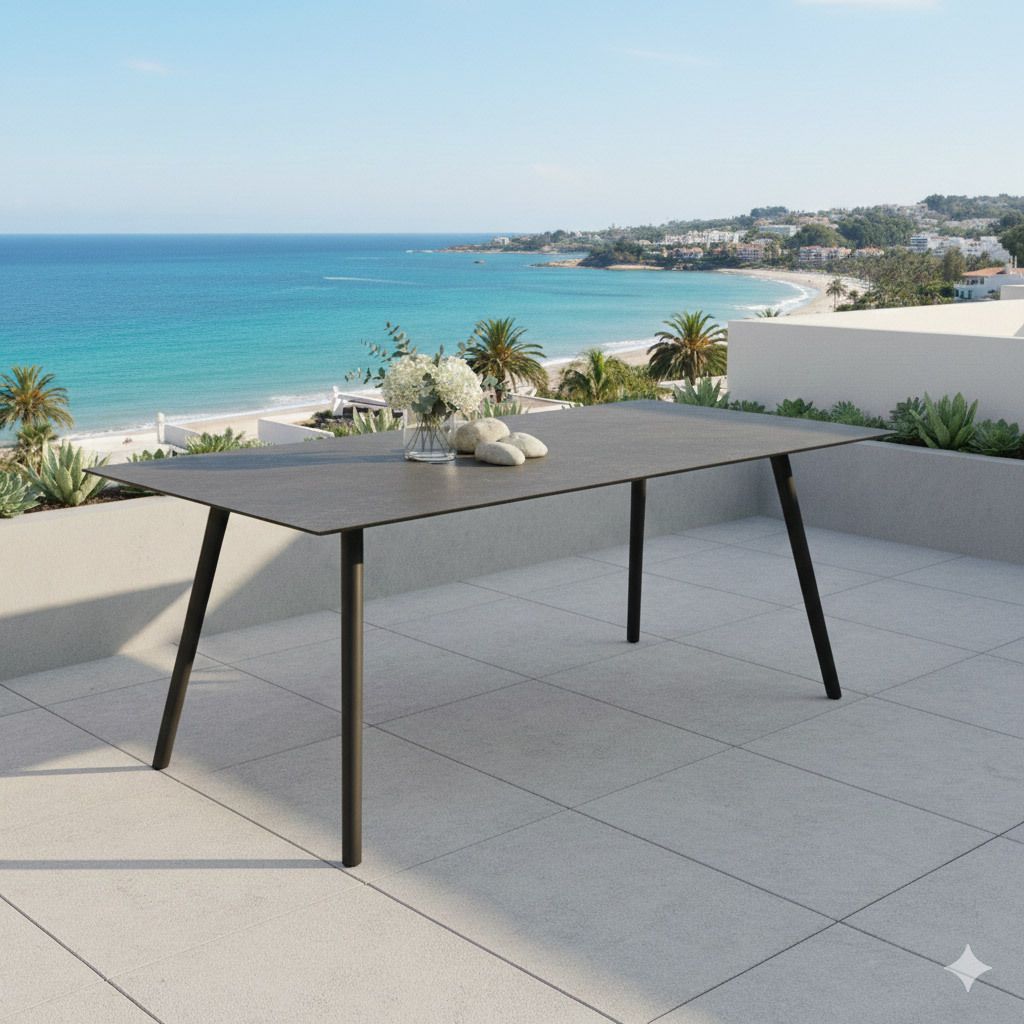 Hagebord Interno 180x100 cm aluminium Silverstar 2.0 flint bakside