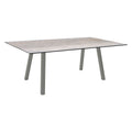 Hagebord Interno 180x100 cm aluminium Silverstar smoky forfra