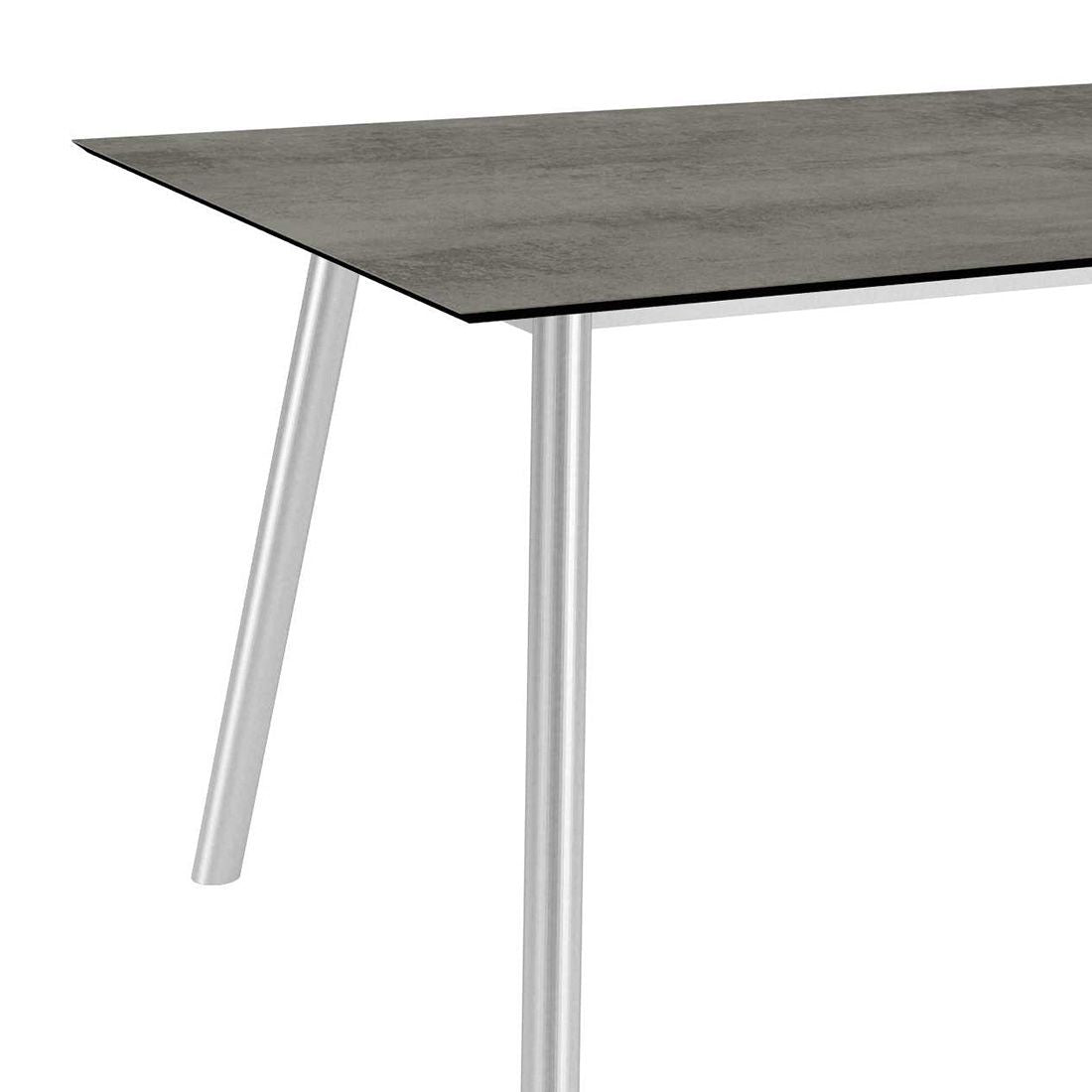 Baksiden av Hagebord Interno 180x100 cm rustfritt stål/Silverstar 2.0