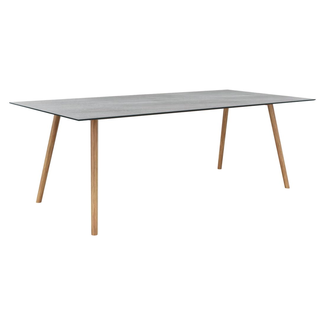 Hagebord Interno 200x100cm teak/Silverstar 2.0 - Stern forfra