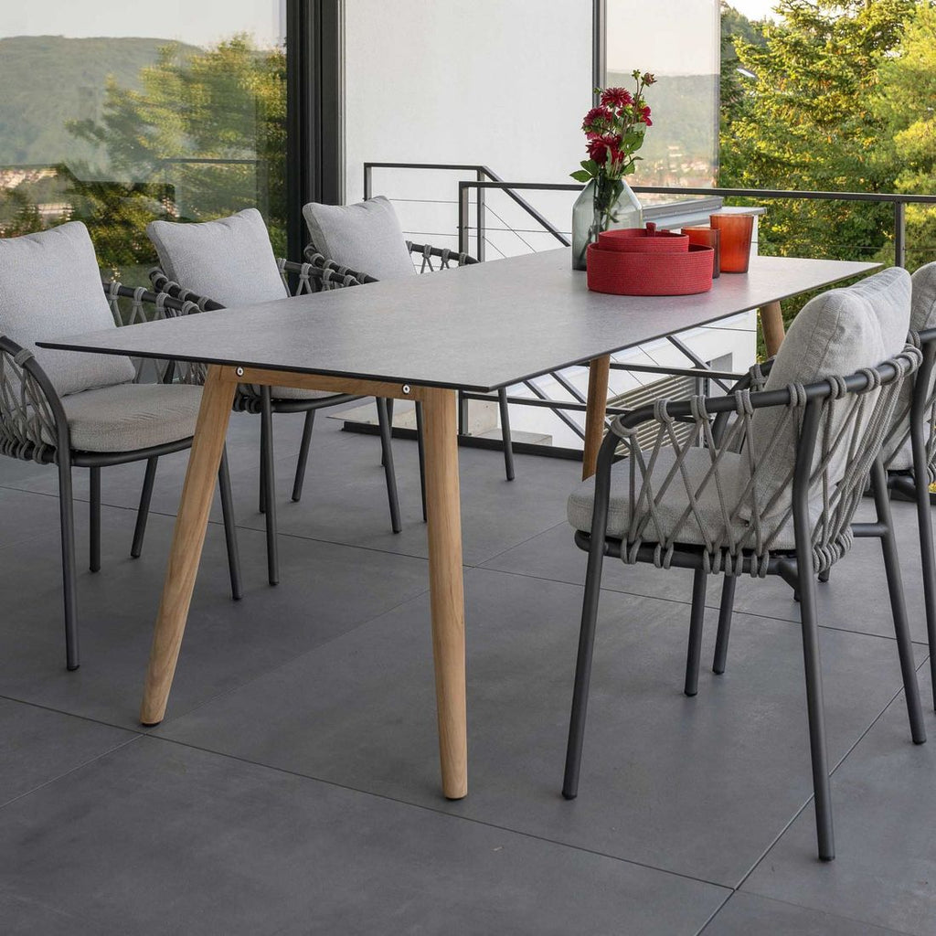 Hagebord Interno 200x100cm teak/Silverstar 2.0 - Stern bakside