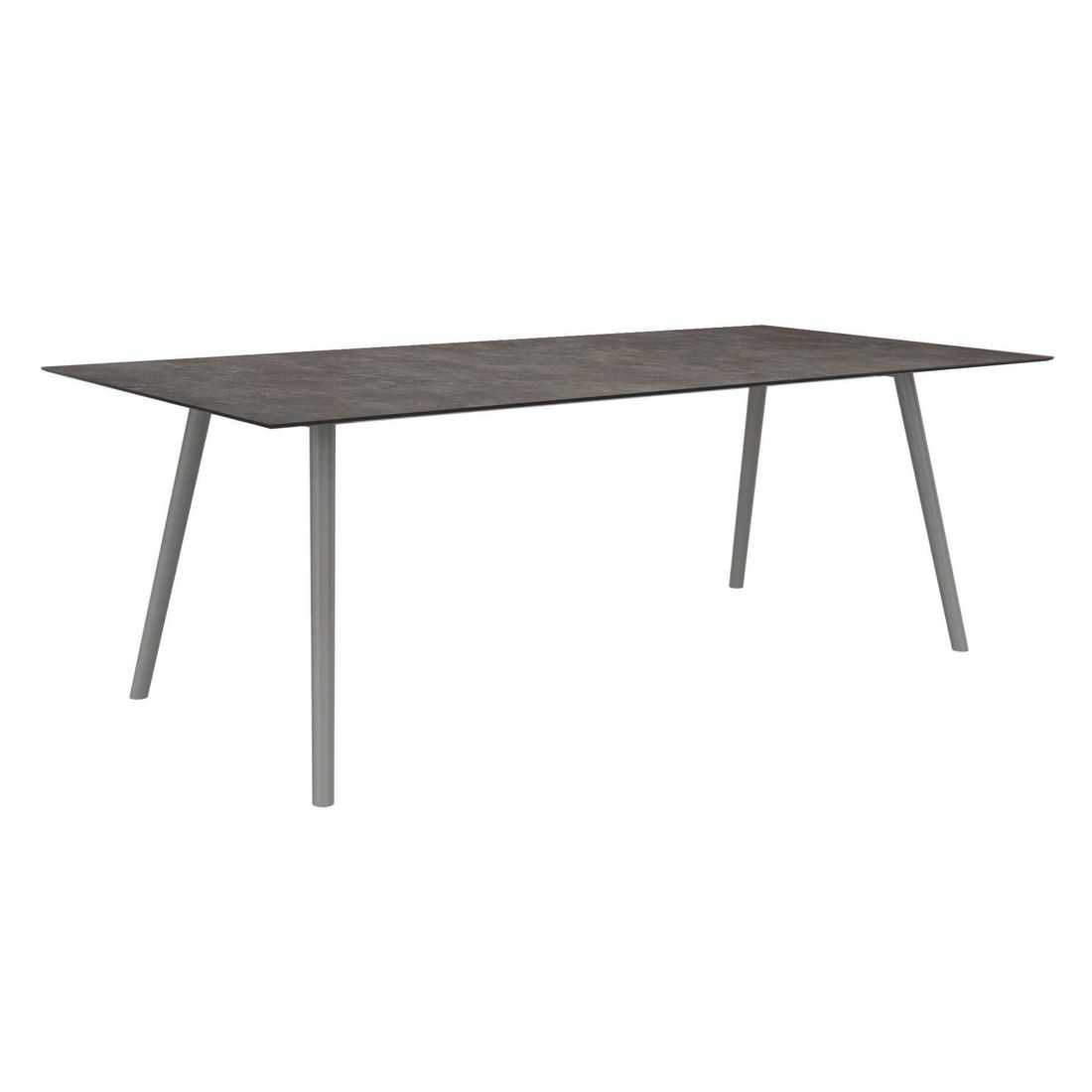 Hagebord Interno 220x100 cm aluminium Silverstar 2.0 fra Stern forfra
