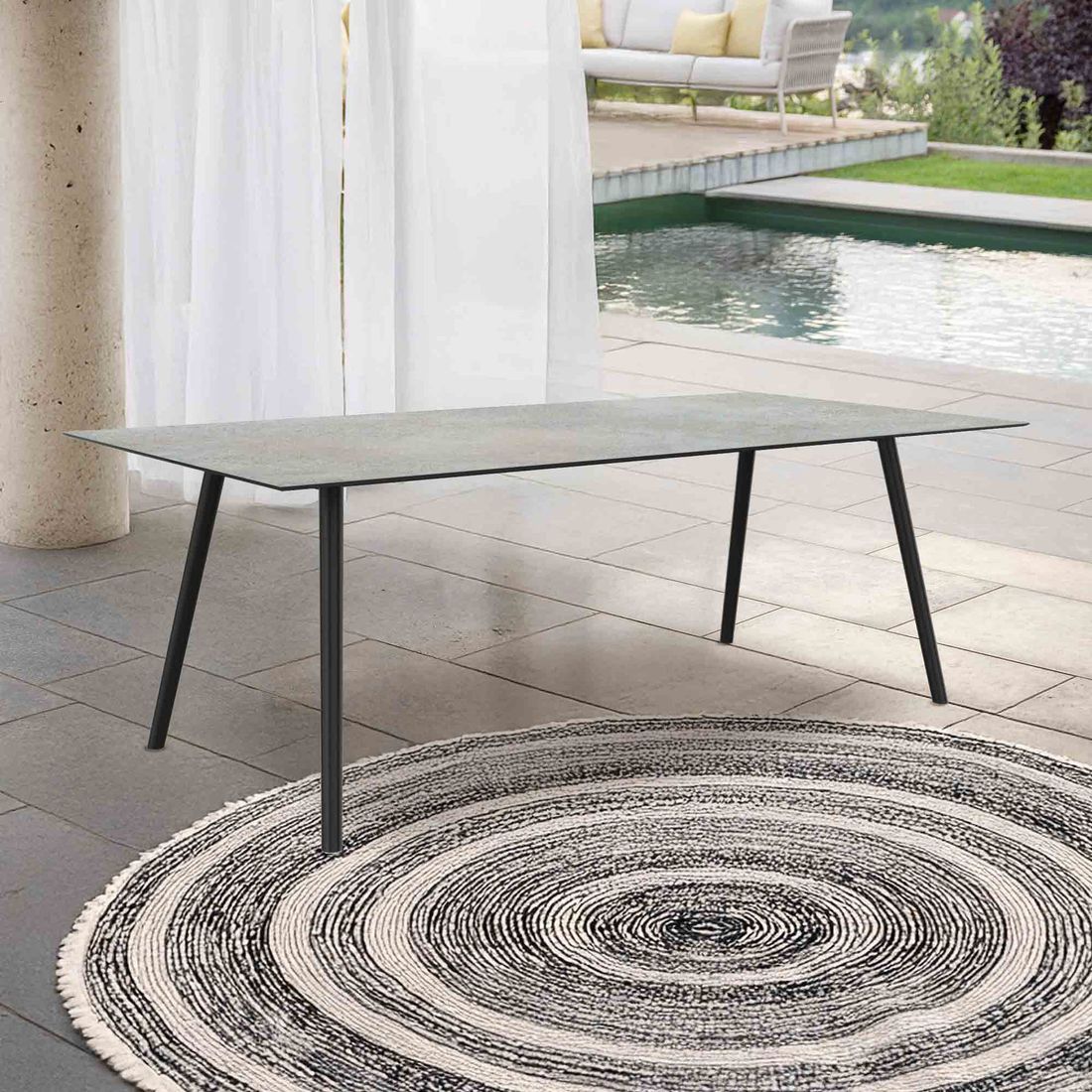 Hagebord Interno 220x100 cm aluminium Silverstar 2.0 - Stern bakside