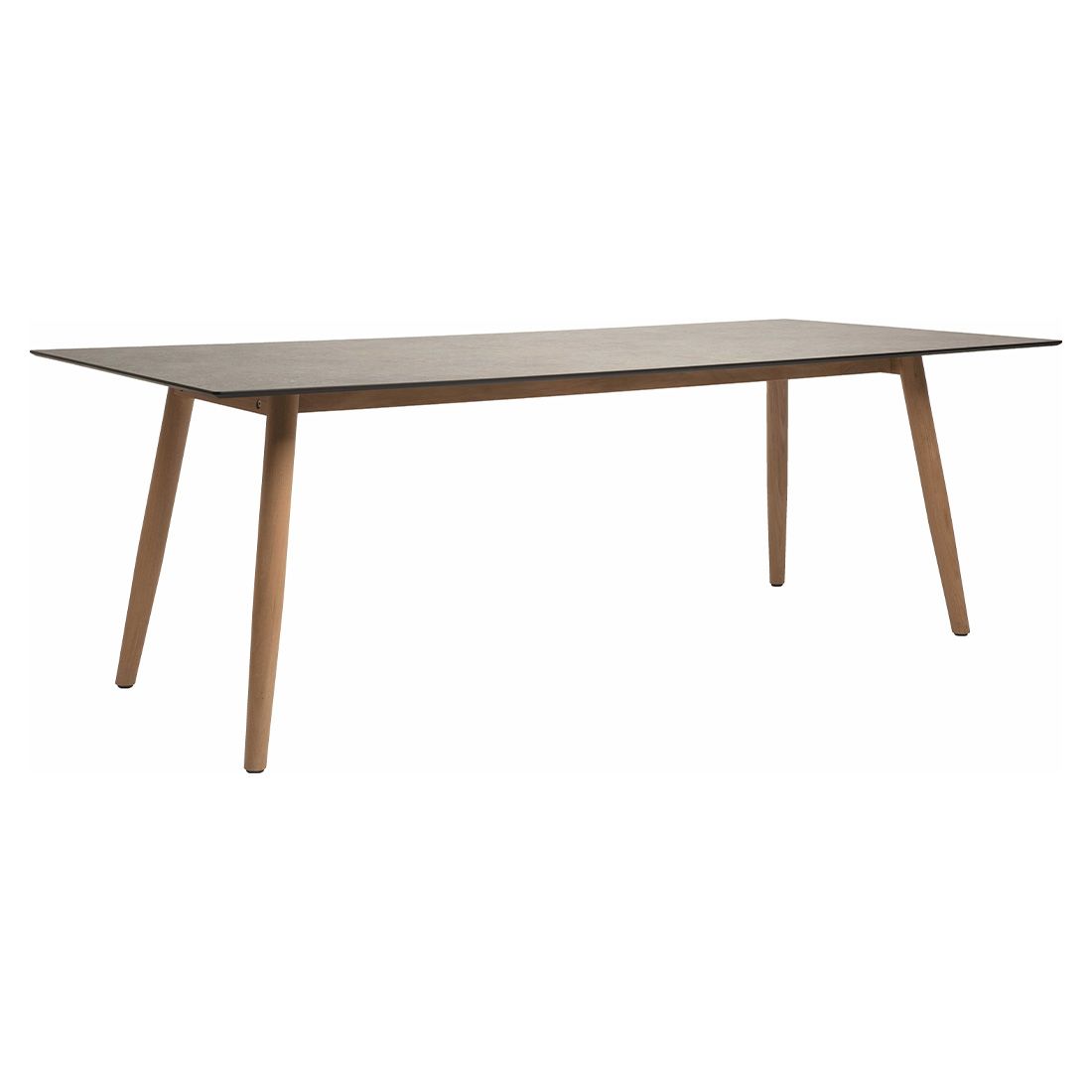 Hagebord Interno 220x100 cm teak/Silverstar 2.0 - Stern forfra