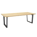 Hagebord Jimmy aluminium resirkulert teak 216x99 cm forfra