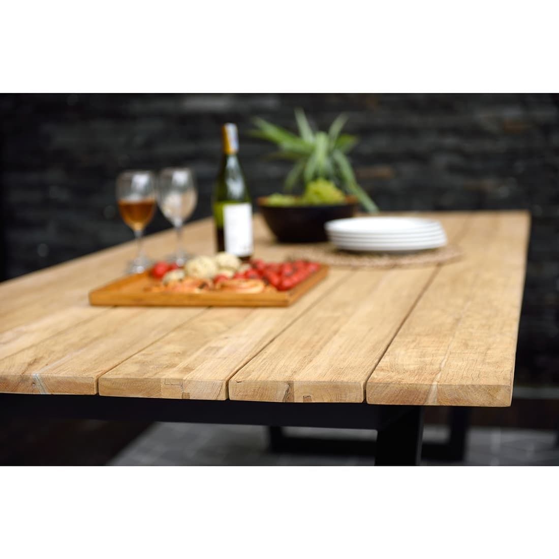 Hagebord Jimmy aluminium/resirkulert teak 216x99 cm - LifestyleGarden