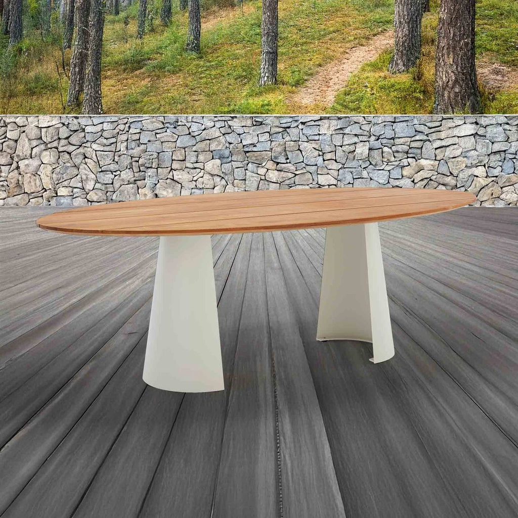 hagebord justb! 200x110cm aluminium teak bakside
