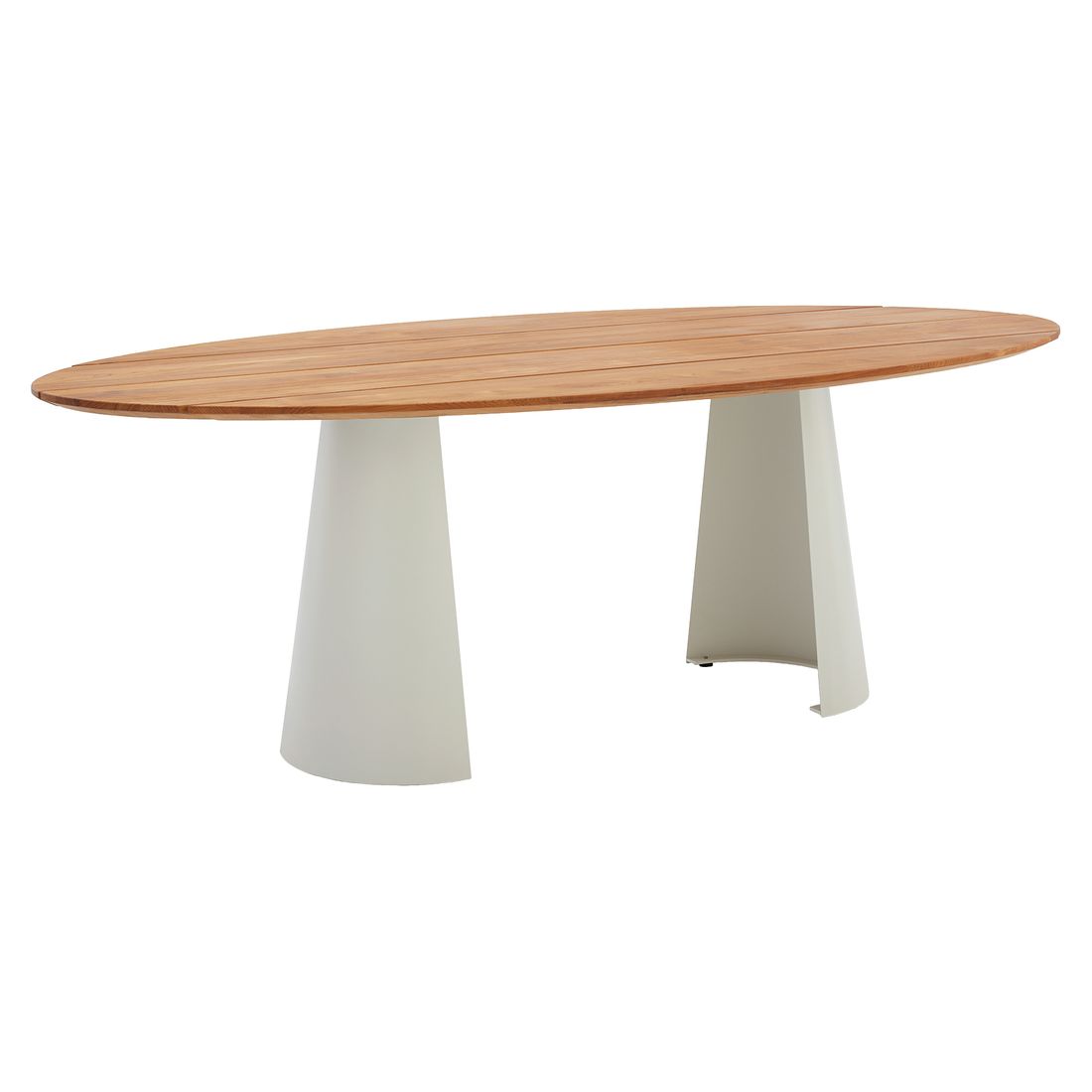 hagebord justb! 200x110cm aluminium teak front