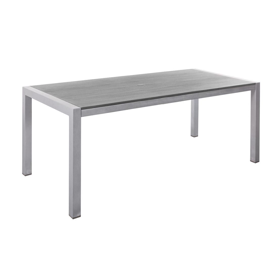 Hagebord Kennedy aluminium/Resysta 215x90 cm MBM forfra