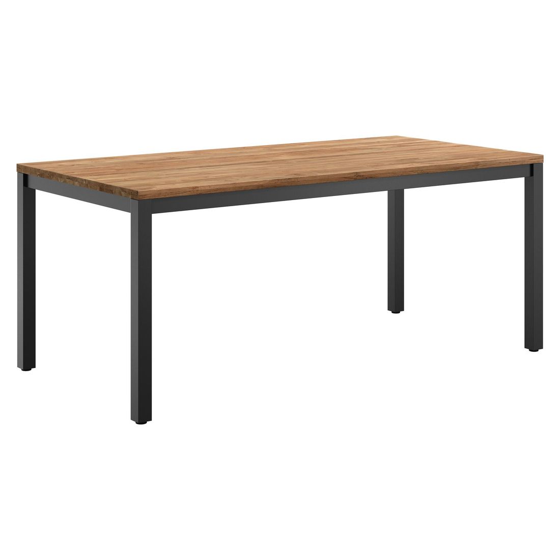 Hagebord Kobe aluminium resirkulert teak 180x90cm forfra