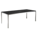 Hagebord Kreta 140x80 cm rustfritt stål/keramikk forfra