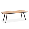 Hagebord Kubu 220x95 cm aluminium/teak forfra