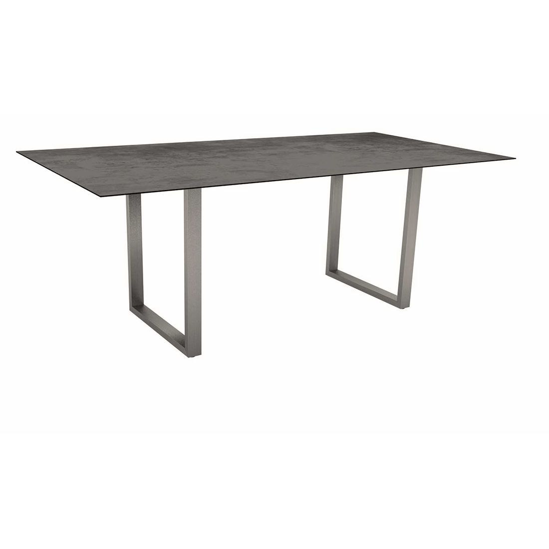 Hagebord Kufentisch rustfritt stål/Silverstar 2.0 200x100 cm - Stern forfra