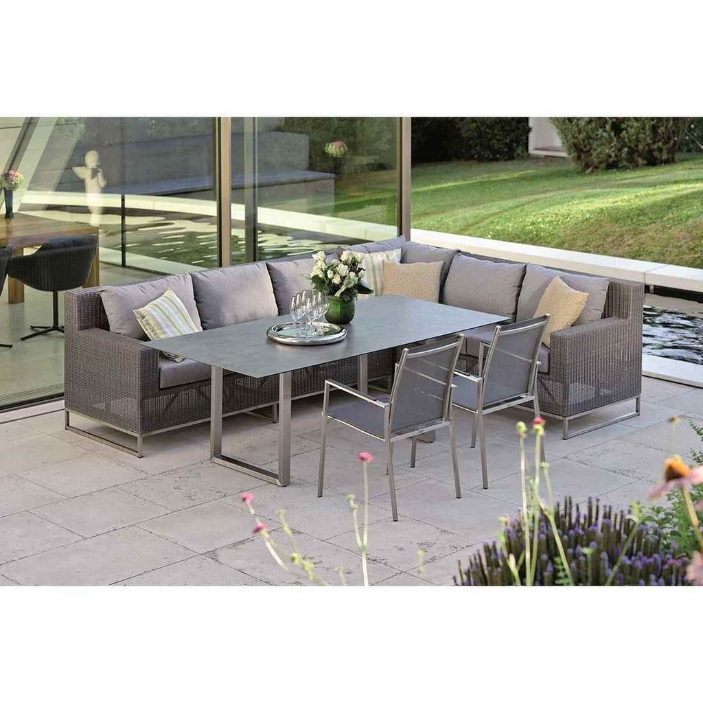 Hagebord Kufentisch rustfritt stål/Silverstar 2.0 200x100 cm - Stern bakside
