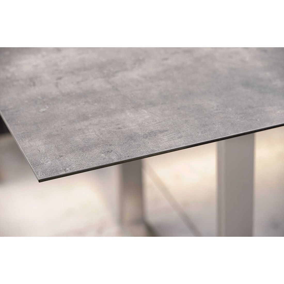 Detalj av bordplate på Hagebord Kufentisch rustfritt stål/Silverstar 2.0 200x100 cm - Stern