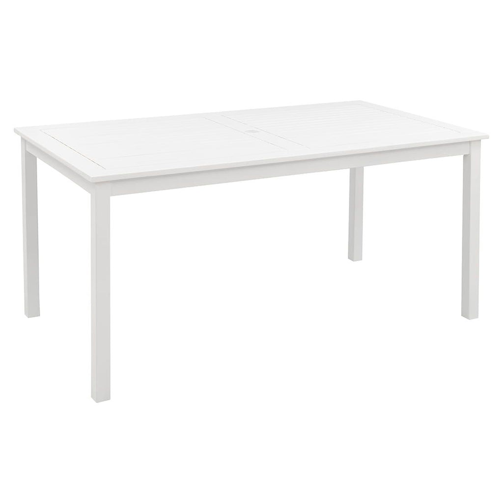 Hagebord Landhaus 150x80cm akasie hvit forfra