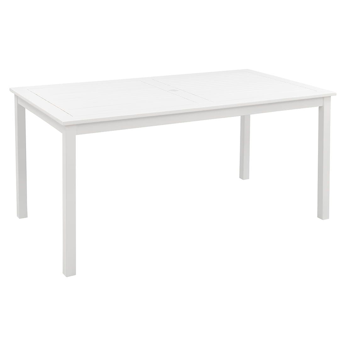 Hagebord Landhaus 150x80cm akasie hvit forfra