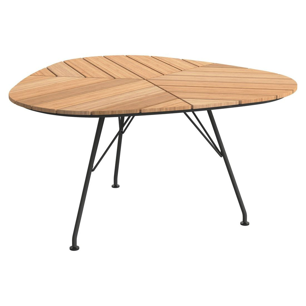 Hagebord Leaf 146x146cm stål/bambus bakside