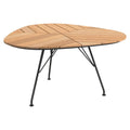 Hagebord Leaf 146x146cm stål/bambus bakside
