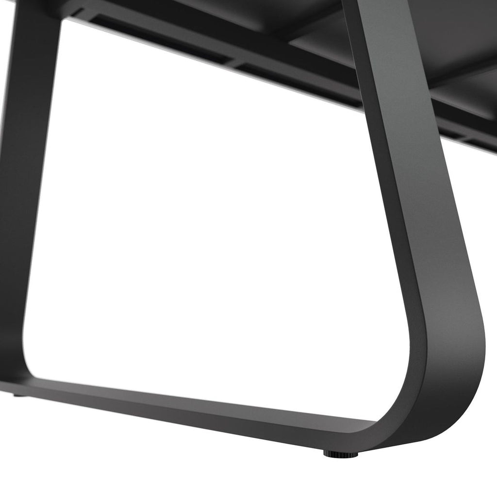 Hagebord Lena aluminium/glass 280x100cm med stoler