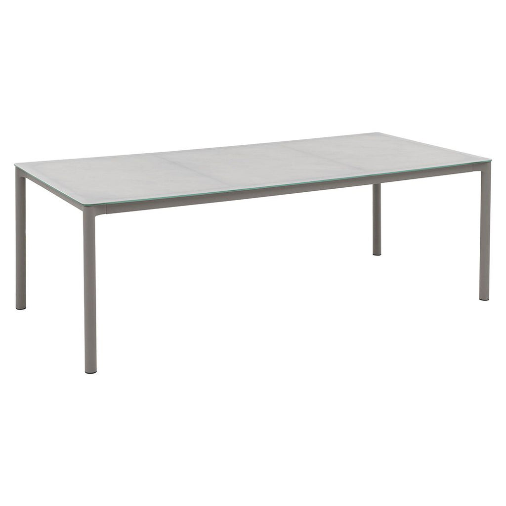 Hagebord Leon 220x100 cm aluminium/glass - OUTLIV forfra