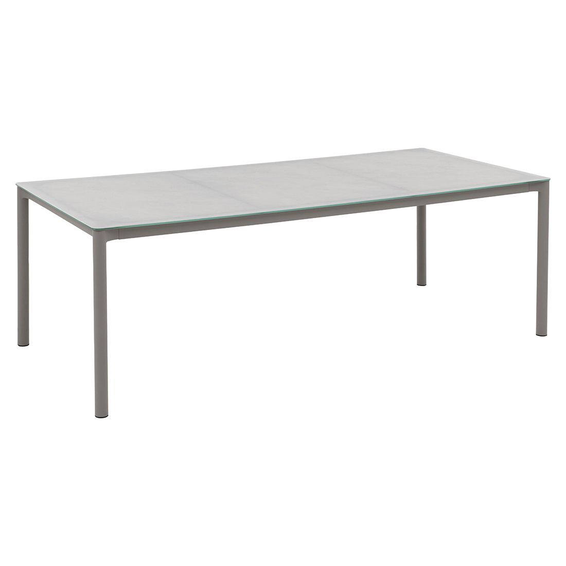 Hagebord Leon 220x100 cm aluminium/glass - OUTLIV forfra