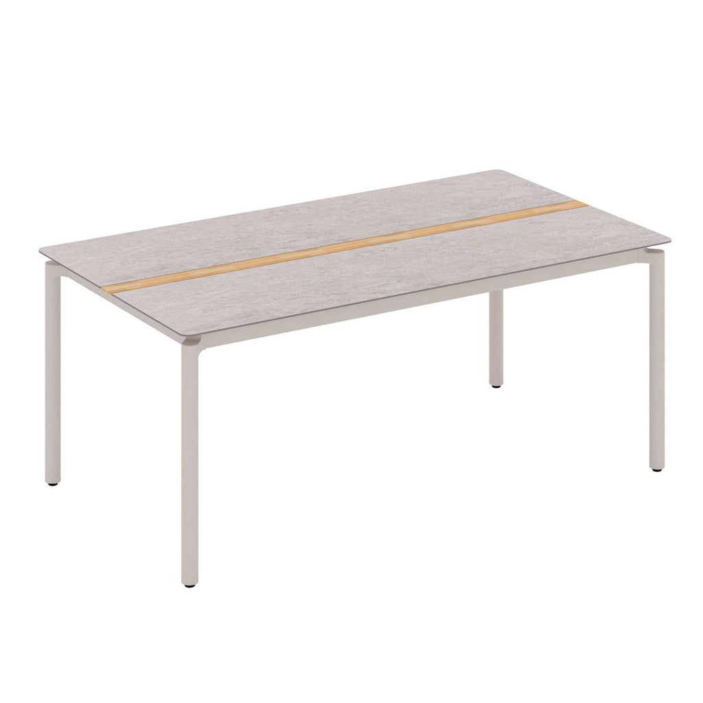 Hagebord Liox 180x100 cm aluminium HPL Zebra forfra