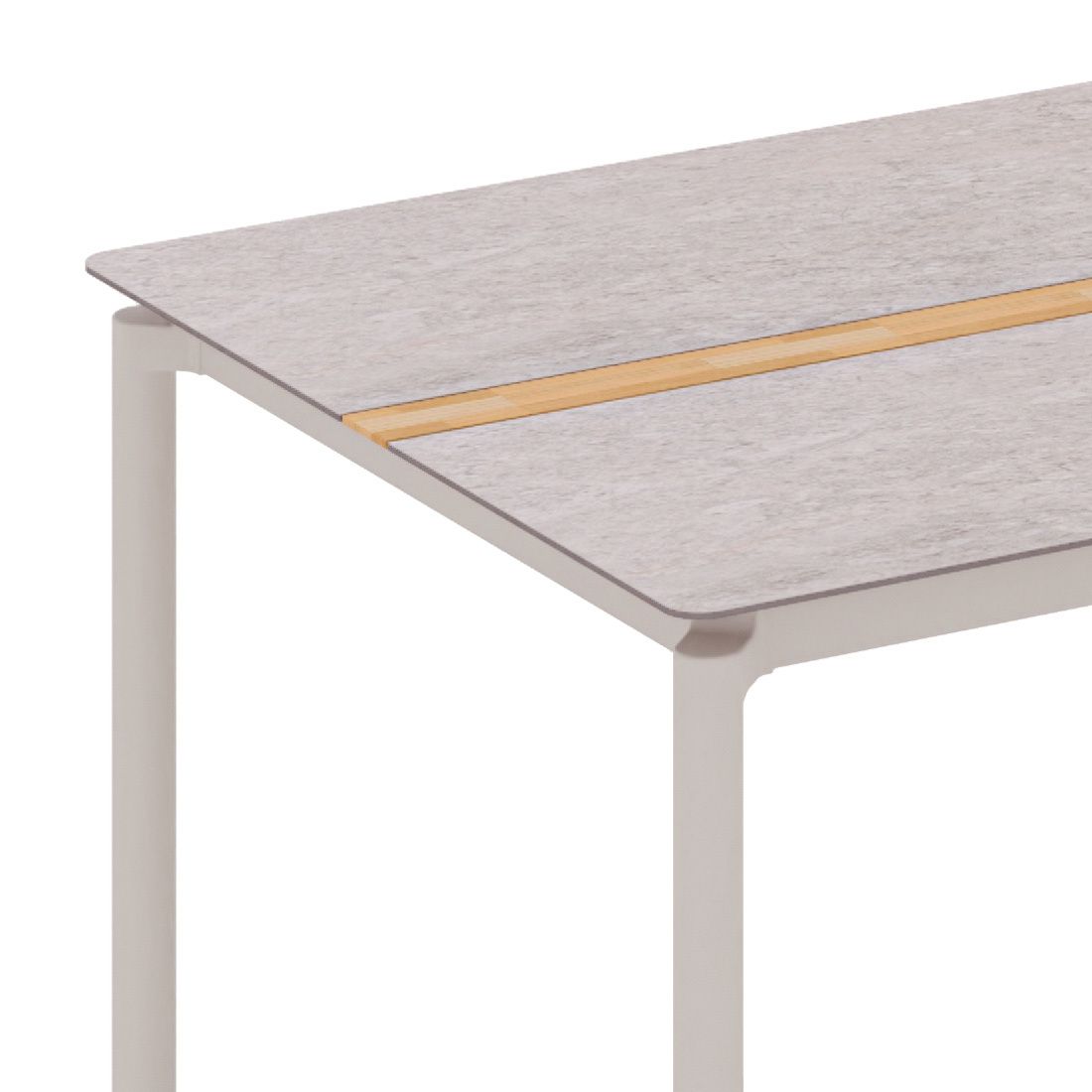 Montert Hagebord Liox 180x100 cm aluminium HPL Zebra på terrasse