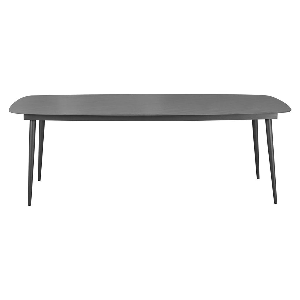 Nærbilde av aluminiumsramme på Hagebord Loma