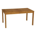 Hagebord Malaga teak 160x90 cm natur forfra